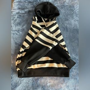 Kenyan black and white striped hoodie